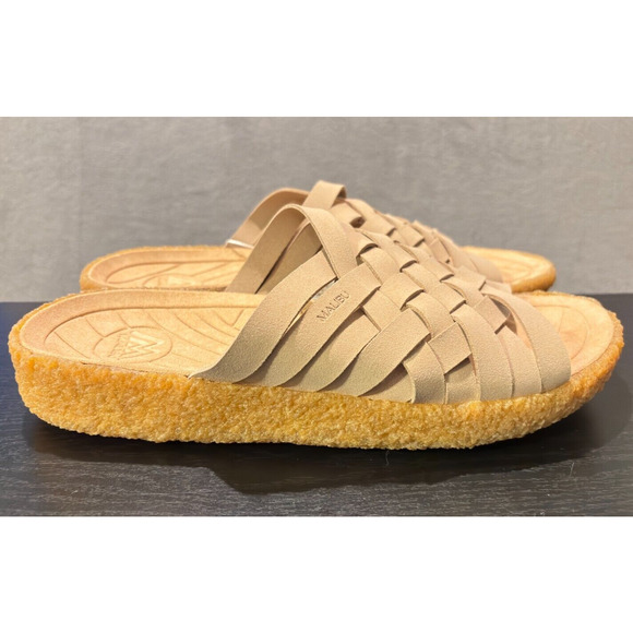 MALIBU SANDALS Zuma Vegan Suede Rubber Beige Men's 13 - Picture 4 of 10